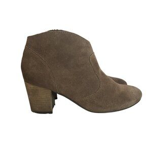 Steve Madden Harlee Tan Leather Heeled Ankle Boot Womens 7.5M